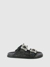 Chinelos com Apliques em Preto